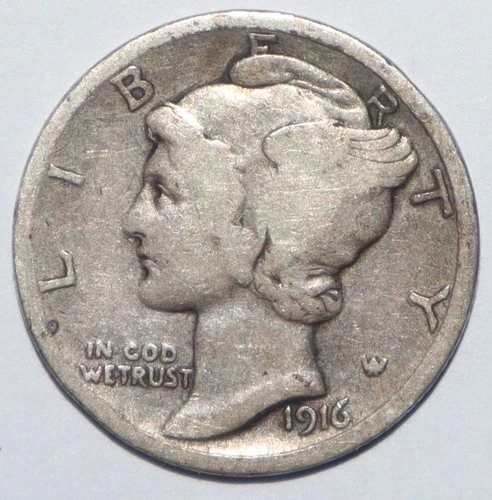 1916 Mercury Dime FINE (O240)