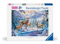 Erwachsenenpuzzle 1000 Teile - Rehe Und Hirsche Im Winter | Spiel | 12000888