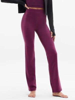 Athleta XL Elation Ultra High Rise Straight Leg Pant Plum Purple Yoga NWT NEW