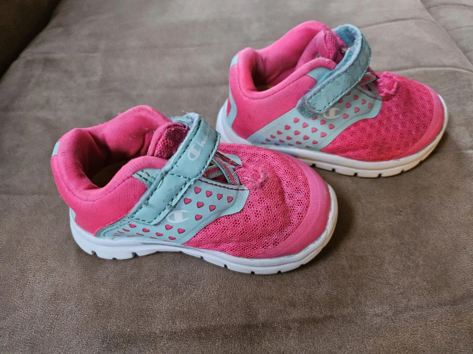Zapatos Champion Infantil Niñas Talla 3W Rosa y Verde Azulado. (bxS) Foto 3 de 4