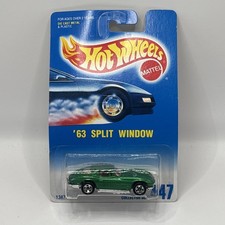 1991 HOT WHEELS GREEN '63 SPLIT WINDOW CORVETTE #447 13874-0912 chevy chevrolet