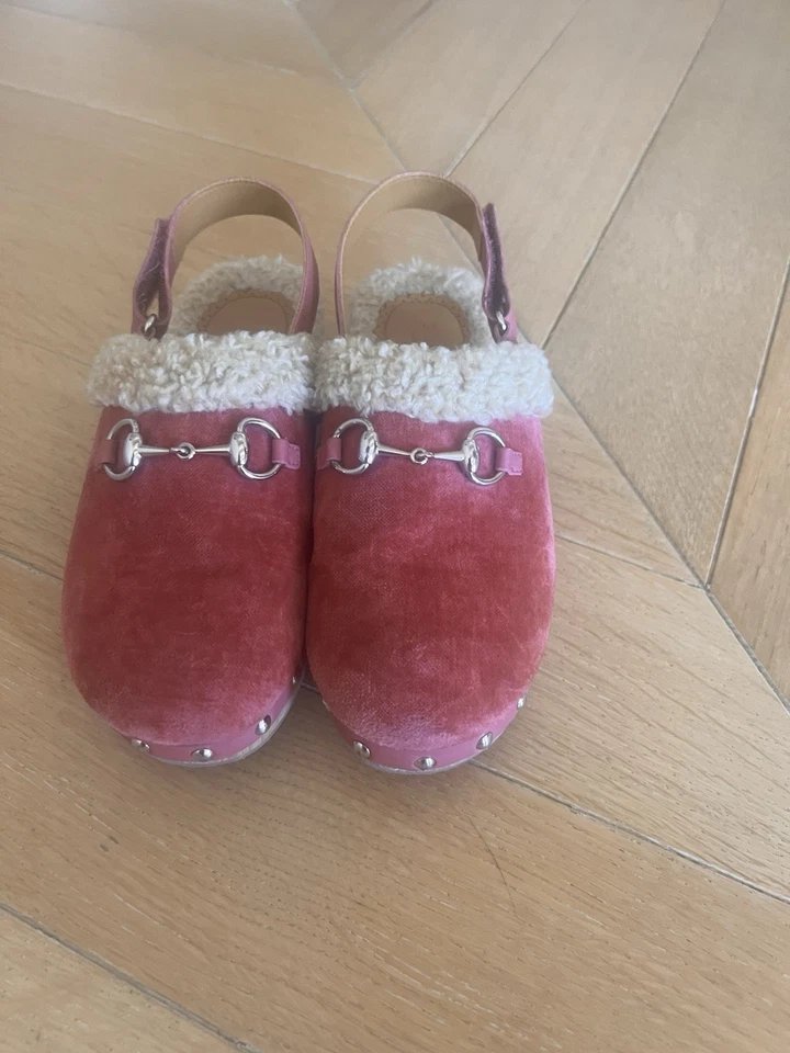 Розовые детские сабо Gucci размер 24 ЕС - Изображение 2 из 4