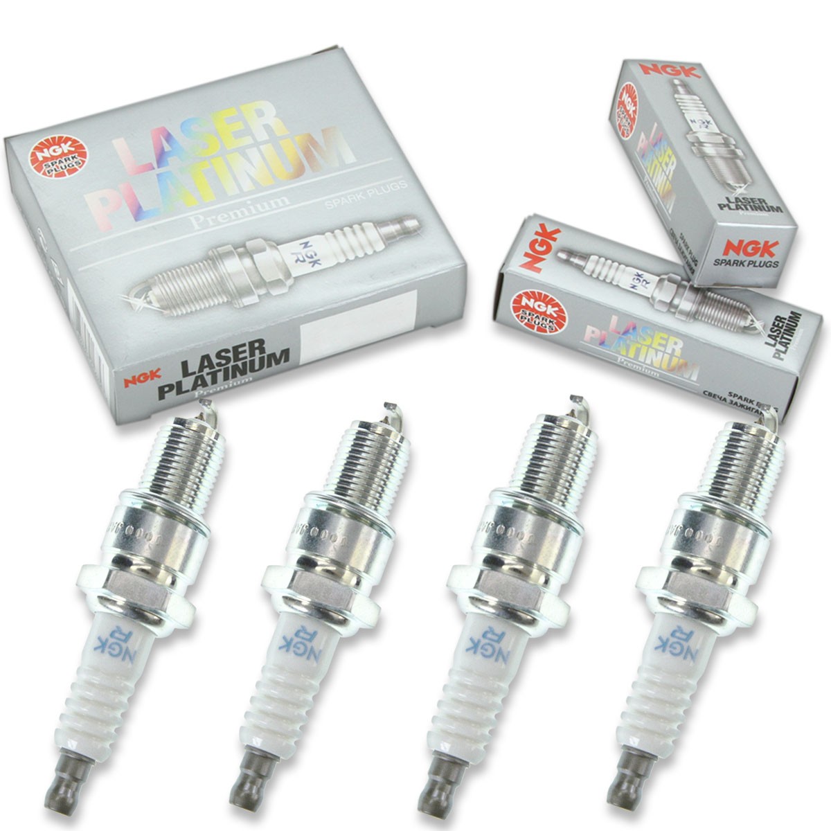 4 pcs NGK Laser Platinum Spark Plugs for 1982-1983 Dodge 400 2.6L L4 - tn