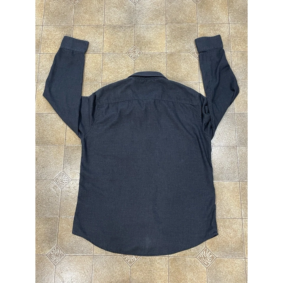 Men's Button Down Tony Hawk Shirt Size XL Long Sleeve Chest Pocket Dark Gray EUC - Image 4 of 4