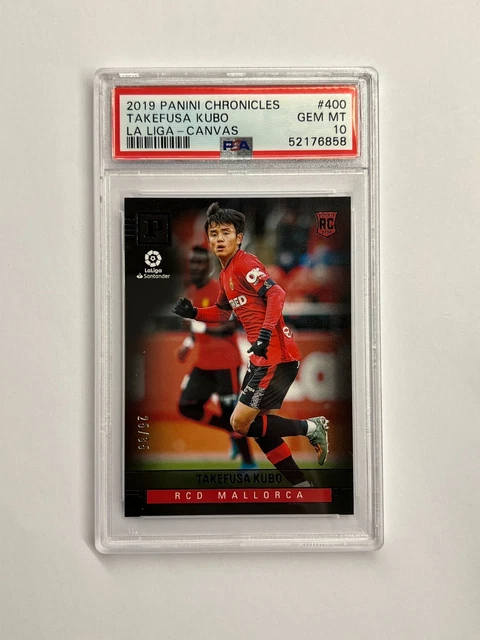 2019-20 Panini Chronicles La Liga Takefusa Kubo RC Rookie Canvas 25/35 PSA 10