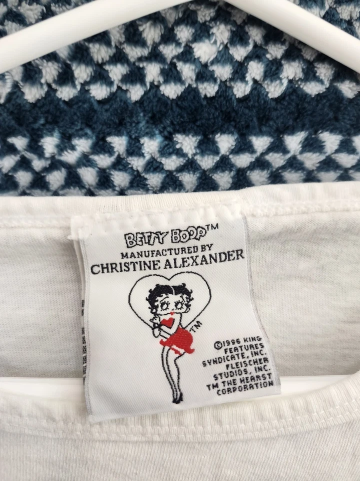 Beautiful Vintage 1996 Womens Betty Boop Shirt White Size Large - Image 3 of 4