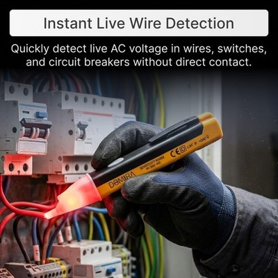 Berührungsloser Spannungsprüfer Stift AC Sensor Power Alert 90-1000V Elektrischer Detektor