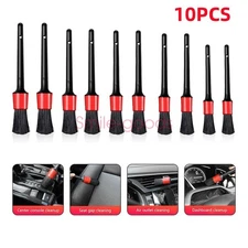 10pcs Car Detailing Brush Kit Plastic Vehicle Auto Interior for Wheel Clean