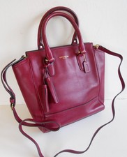 AUTENTICA BORSA A TRACOLLA/BORSA A TRACOLLA/NAPPE COACH DONNA PELLE BORDEAUX 2 VIE