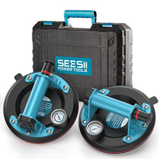 SEESII Suction Cups to Lift Large Glass, 550LBS Tile Suction Cup Tool 8"