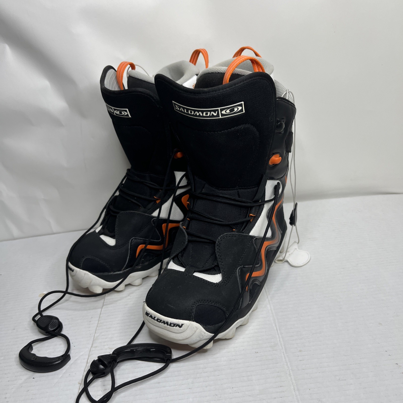 Stivali da snowboard Salomon Dialogue Autofit neri arancioni da uomo taglia US 10 UK 9 5