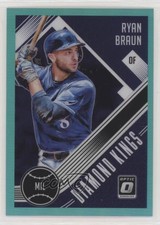 2018 Panini Donruss Optic Diamond Kings Aqua Prizm 144/299 Ryan Braun #16 wq8