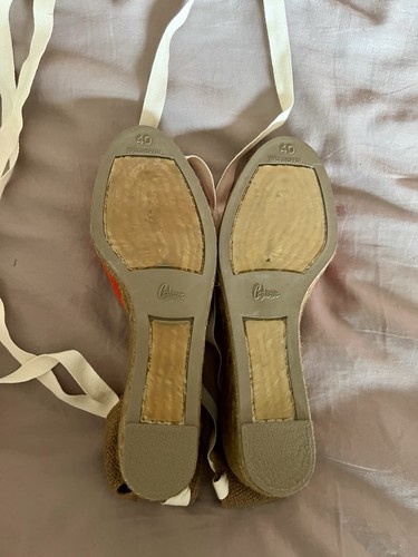 Espadrill Woven Wedge Heel Sandals Size 40 - Picture 3 of 9