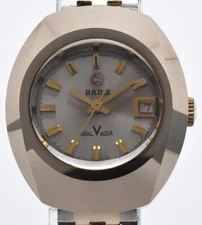 [Exc+5] Rado Balboa V Pink Gold Bezel Silver Dial Date AT Women From Watch JAPAN