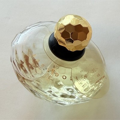 Yves Saint Laurent Baby Doll Paris Perfume Bottle Clear Glass Round Gold Cap