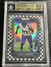 2022 Panini Prizm Calais Campbell #25 Black & White Checker Prizm BGS 9.5 Gem