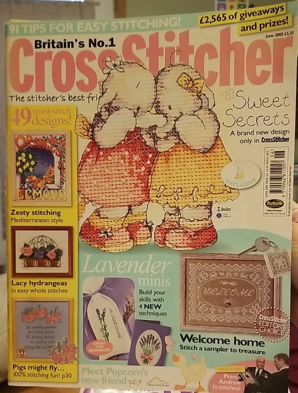 Cross Stitcher Magazine June 2005 Issue 161 Pigs Elephants Popcorn Duck Fairy 