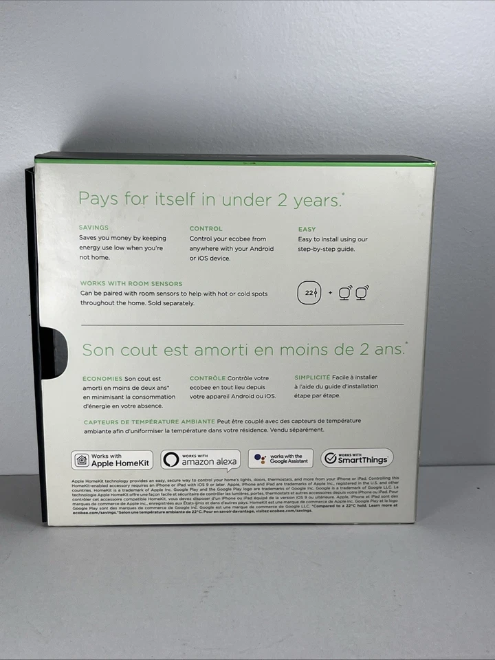 ecobee3 Lite Smart Thermostat Programmable Wifi Works w Siri & Alexa - Image 2 of 4