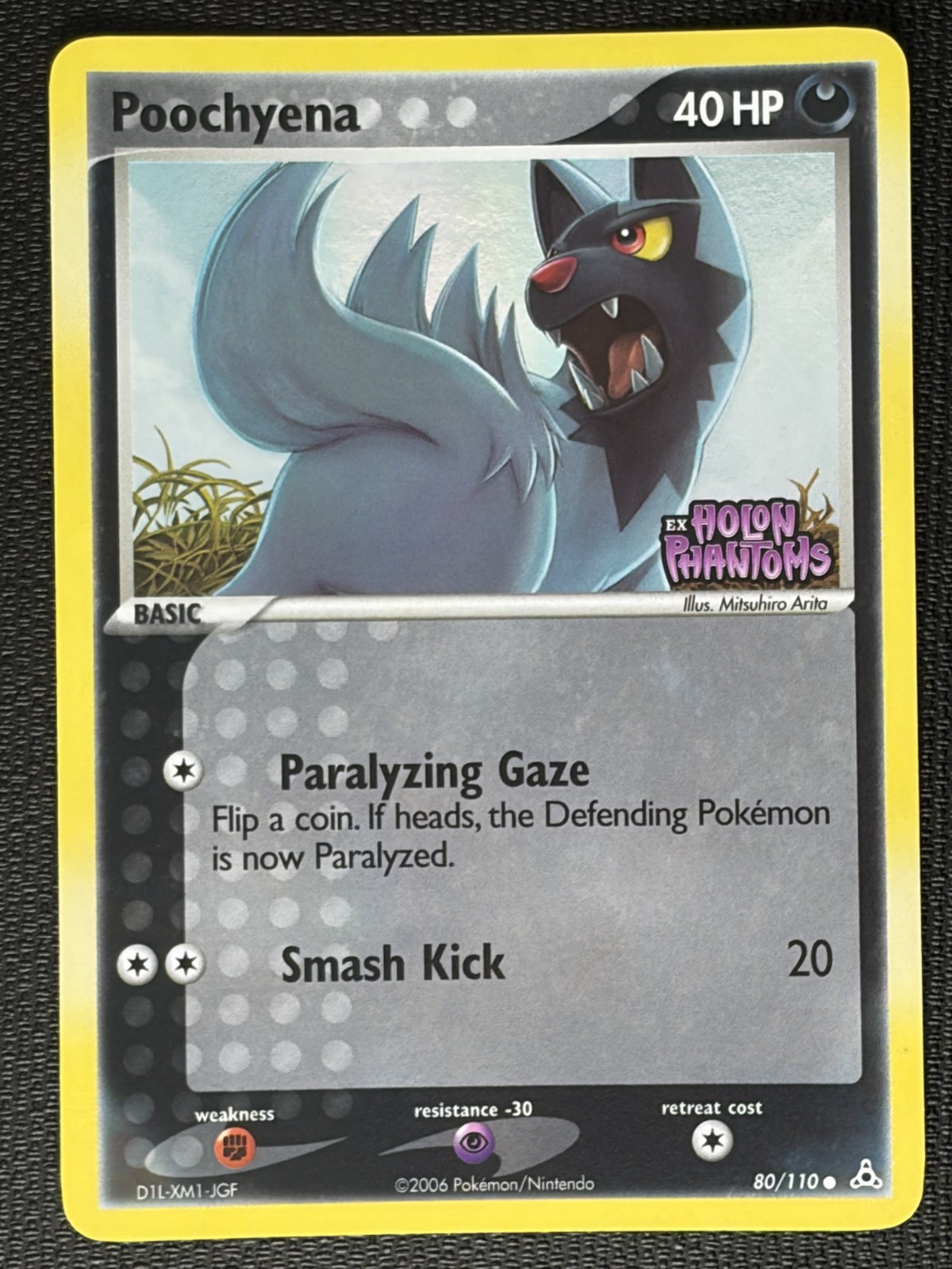 Poochyena 80/110 EX Holon Phantoms Stamped Reverse Holo Pokémon Card NM
