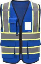 Safety Vest for Women Men, High Vis, Reflective, Pocket, ANSI/ISEA Standard