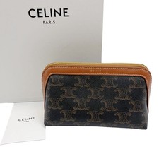 Borsa CELINE: piccola borsa cosmetica Triomphe marrone W15H9,5D8 cm senza accessori;--