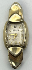 Vtg GRUEN Womens PRECISION 14K Gold Filled 17 Jewel Watch As-Is Parts VG CRYSTAL