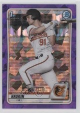 2020 Bowman Chrome Draft Sapphire Purple 7/10 Hudson Haskin #BD-130 w5p