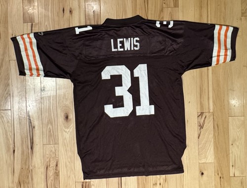 Rbk NFL Authentic Cleveland Browns #31 Lewis Jersey Size Large - 第 3/4 張圖片