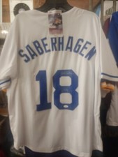 BRET SABERHAGEN AUTOGRAPHED CUSTOM JERSEY KANSAS CITY ROYALS JSA CERT 