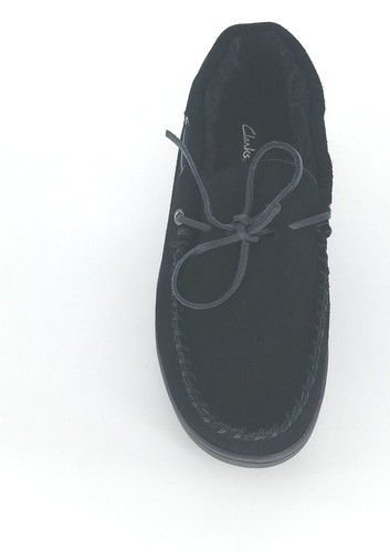 4311 Clarks Mens Moccasin Slippers Black Size 9M US - Picture 5 of 9