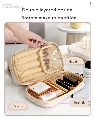 Cosmetic Bag Makeup, Beauty Sponge, Eye Shadow Pencil, Makeup Brushes Kit, Set - Picture 22 of 25