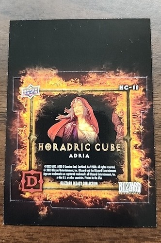 🎯🔥2023 Upper Deck Blizzard Legacy Collection - CUBO HORADRICO - ADRIA HC-11🧩🎯 - Imagen 1 de 2