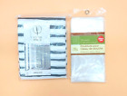 Shower Curtain Set w/ 12 Metal Hooks & Clear Shower Liner 72x72” Boho Gray&White