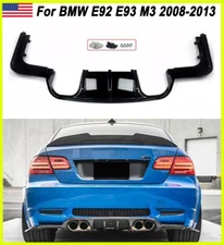 Gloss Black Rear Bumper Lip Diffuser Spoiler Bodykit For BMW E92 E93 M3 2008-13