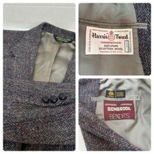 Harris Tweed Blazer Benbrooke for Bendoit's 100 Scottish Wool size 46