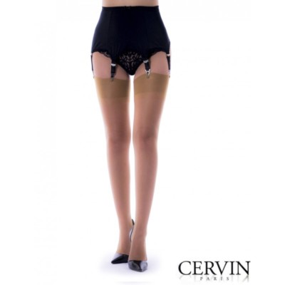 CERVIN Socken TAN NUDE Nylon verschleiert Capri 15 Den Vintage RHT nahtlos