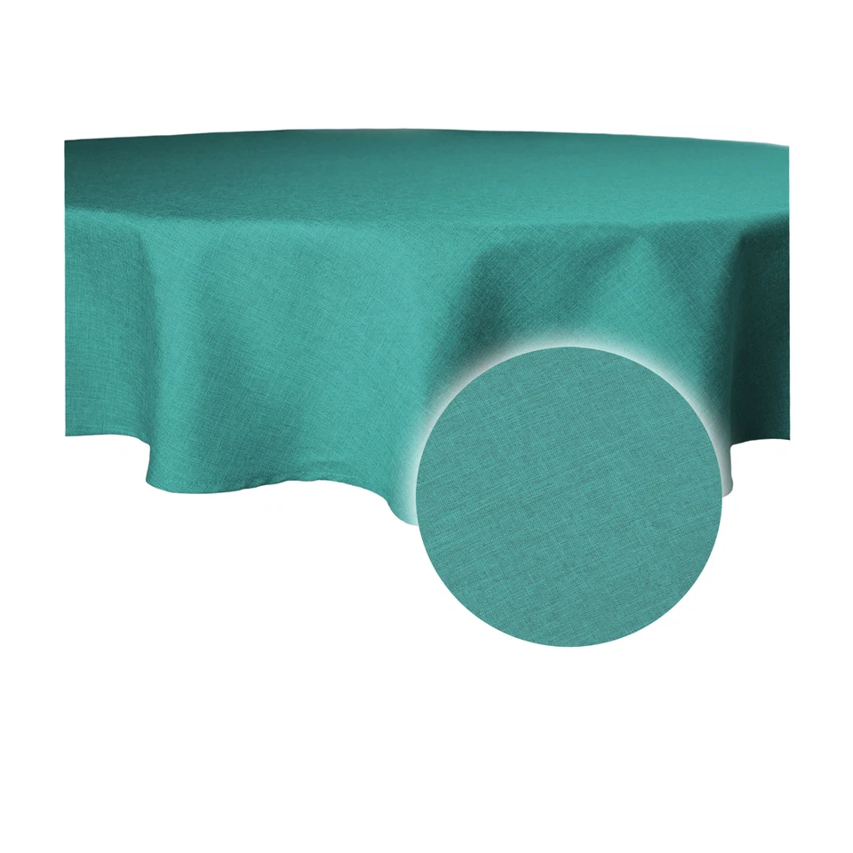 Tischdecke rund Leinenoptik Lotuseffekt Tischwäsche Wasserabweisend Tischtuch - Bild 3 von 3