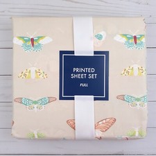 Full Size Sheet Set Sheets Butterfly Beige