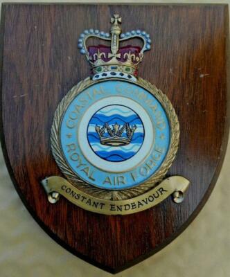 Alte RAF Royal Air Force Küstenkommando Bomber Wappen Schild Plakette xz