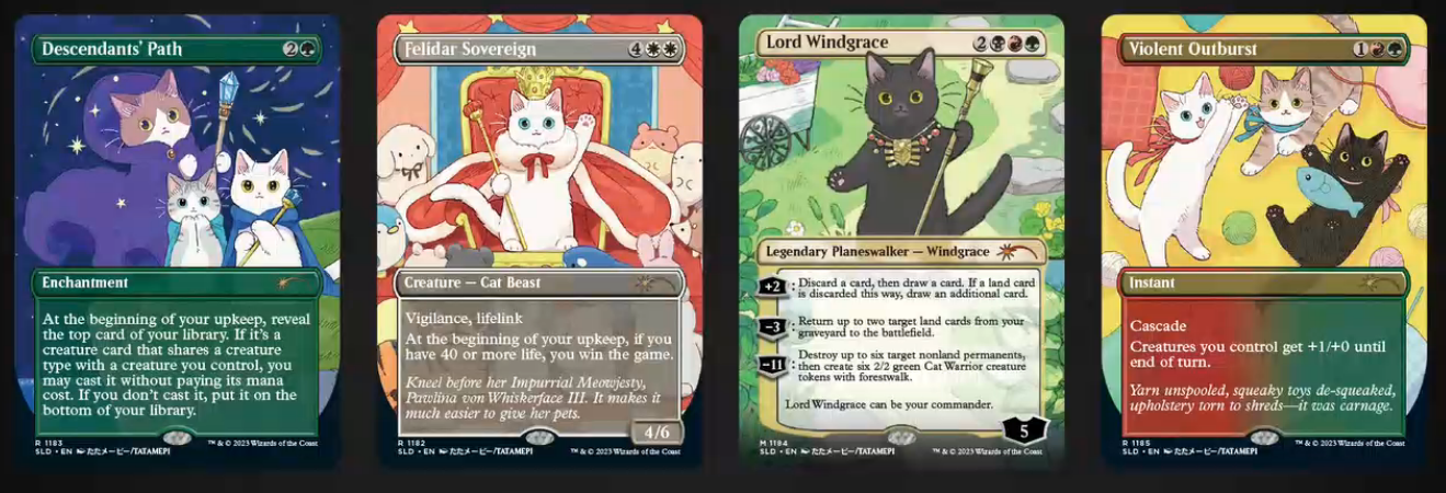 Magic the Gathering (MTG) Secret Lair: Drop Series - LOOK AT THE KITTIES  (Foil E