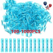Heat Shrink Waterproof Wire Connectors Blue 14-16AWG Butt Seal Terminals 1000Pcs