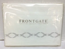 Frontgate King FLAT bed Sheet 1020 thread count Egyptian cotton White sterling