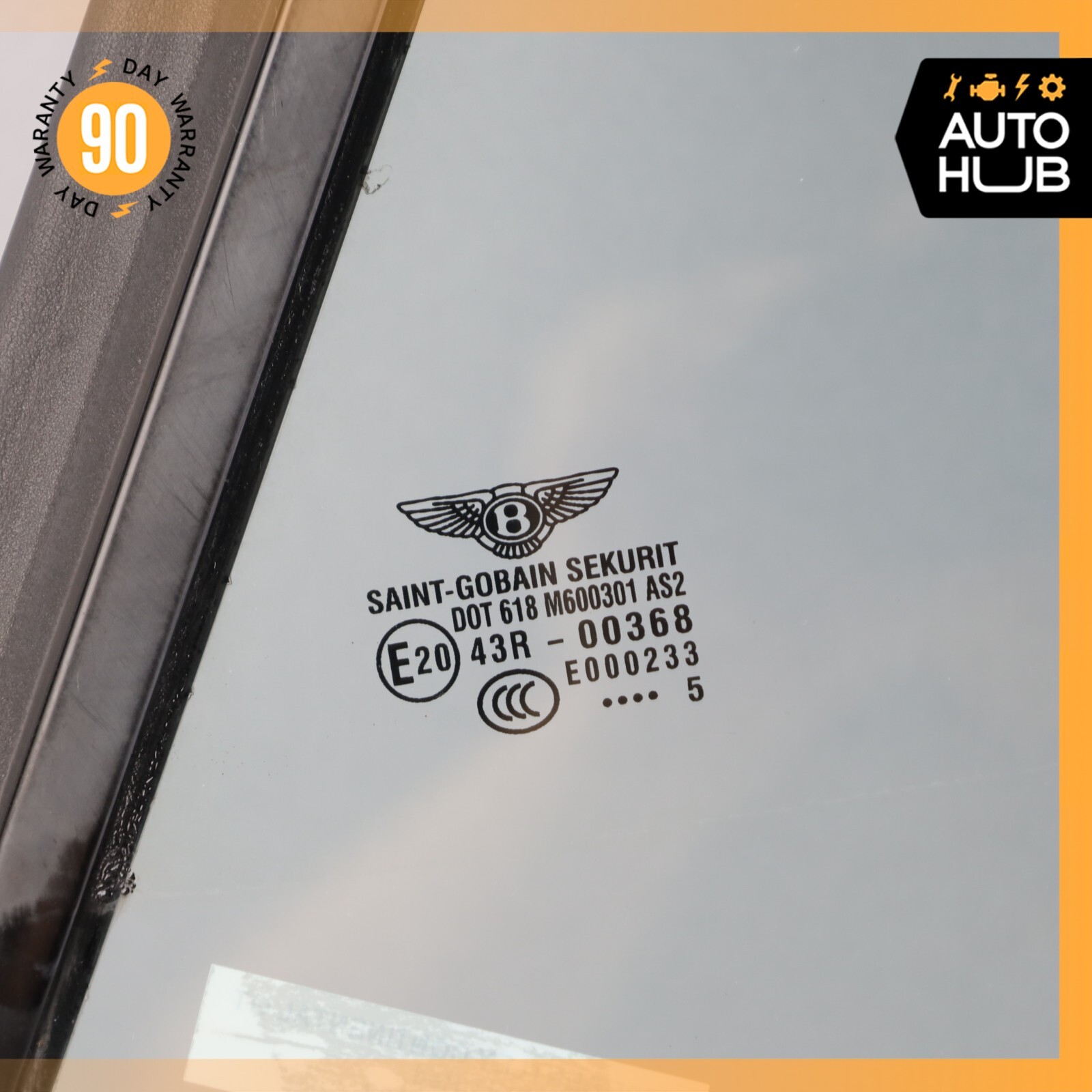 03-10 Bentley Continental GT Coupe Rear Left Side Quarter Window Glass OEM 73k