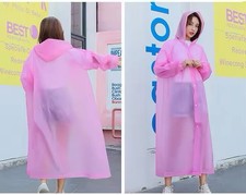 Raincoat Waterproof Adult Ladies Mens Festival Camping Hiking Hooded Rain Coat
