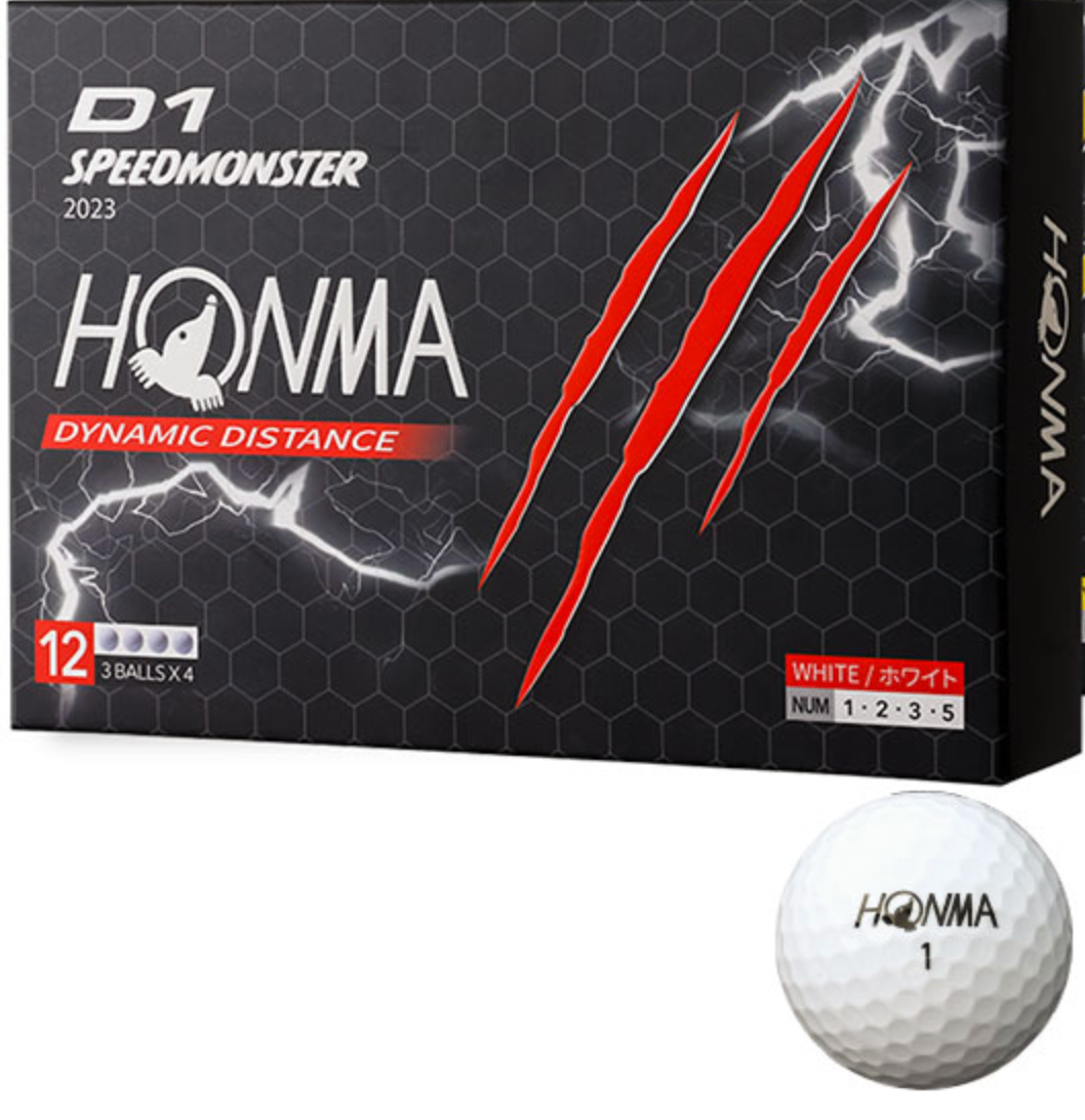 HONMA Japan Golf Ball Balls D1 SPEED MONSTER Distance 2023 White 1dozen