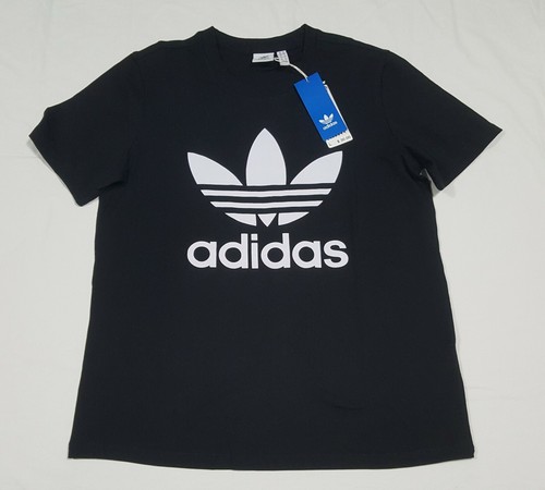 Adidas FM3311 Women originals Trefoil tee SS shirts black Originals | eBay