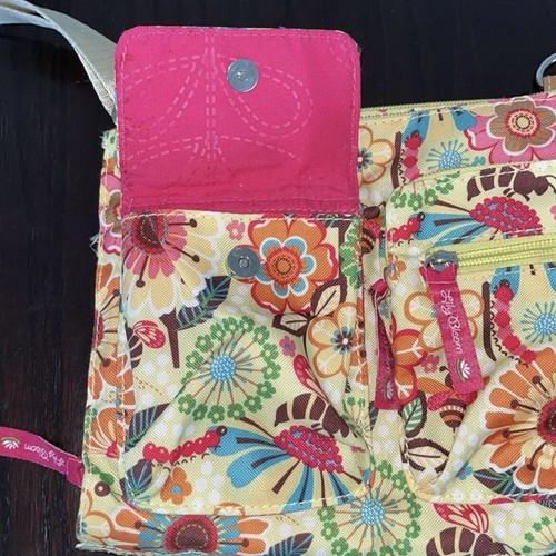 Lily Bloom Busy Bee Yellow Flower Garden Regina Crossbody Bag, 100% Polyester - Picture 14 of 15