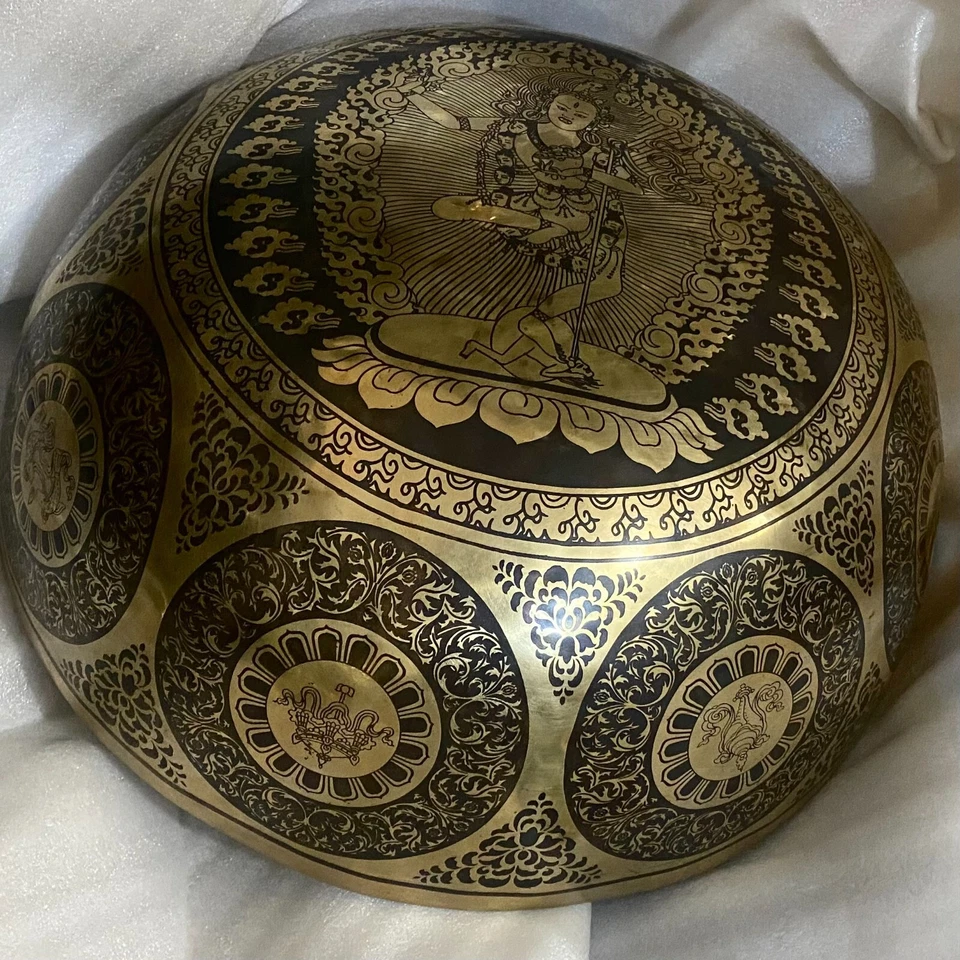 🎵 12-24 INCHES: Large Handmade Tibetan Singing Bowl from the Himalayas- 🌄🎶 - Image 2 of 4