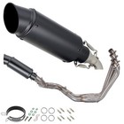 Exhaust For Honda CB650R CBR650R High Level Stubby Black GP Silencer 2019-2023