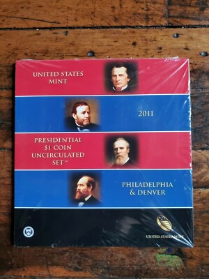 2011 P D US Mint Presidential $1 Coin Uncirculated Set Original Packaging & COA